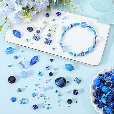 100G 5 Styles Acrylic Beads OACR-SC0001-72C-1