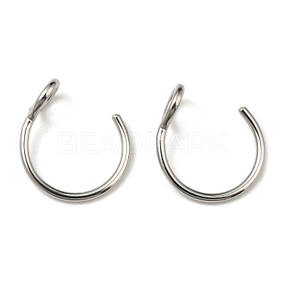 Non-Tarnish 304 Stainless Steel Clip on Nose Ring Findings X-STAS-P326-02P-1