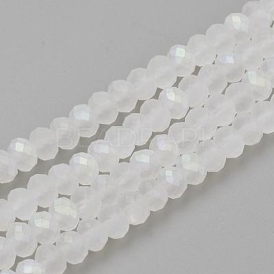 Electroplate Glass Beads Strands EGLA-S141-6mm-01E-1