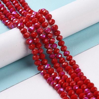 Electroplate Opaque Solid Color Glass Beads Strands LS-EGLA-A034-P3mm-L04-1