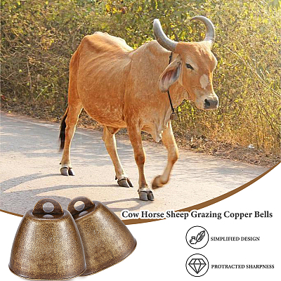 Tibetan Style Iron Bell Pendants LS-FIND-WH0034-22AB-1