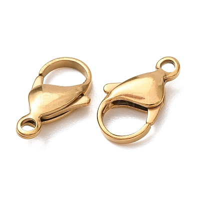 304 Stainless Steel Lobster Claw Clasps STAS-AB19-G-1