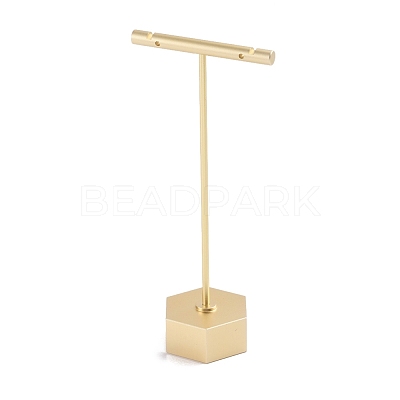Aluminum Alloy T- Shape Earring Display Stand EDIS-WH0005-07G-B-1