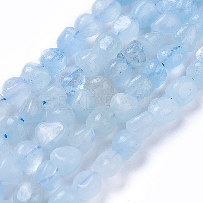 Natural Aquamarine Beads Strands G-P433-06B-01-1