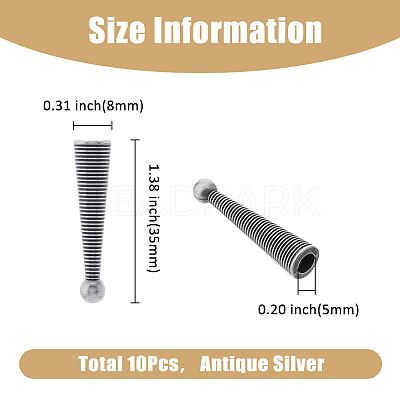 10Pcs Alloy Cord Ends FIND-FH0009-40AS-1