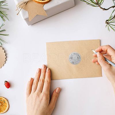 34 Sheets Silver Foil Embossed PET Picture Sticker DIY-WH0528-025-1
