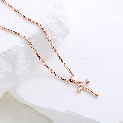 Stainless Steel Letter Pendant Necklaces for Women Men GR8130-20-1