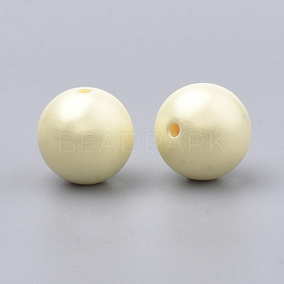 Spray Painted Style Acrylic Beads MACR-T010-8mm-07-1