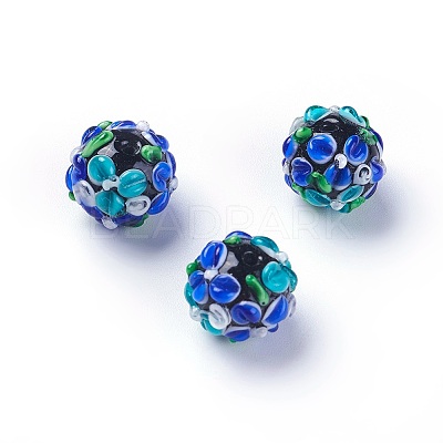 Handmade Bumpy Lampwork Beads LAMP-E021-07F-1
