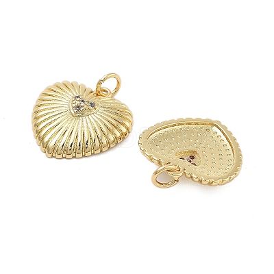 Brass Micro Pave Cubic Zirconia Pendants KK-Q006-19G-1