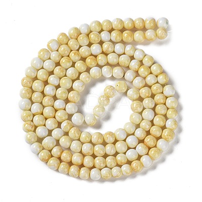 Baking Paint Glass Bead Strands GLAA-H031-01A-03-1