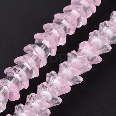 Transparent Glass Beads Strands LAMP-H061-01C-1