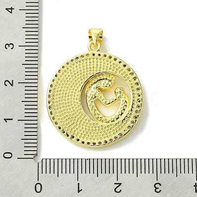 Mother's Day Brass Micro Pave Clear Cubic Zirconia Pendants KK-H472-13G-10-1