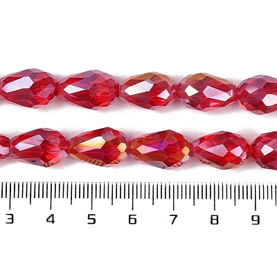 Transparent Electroplate Glass Beads Strands EGLA-N013-T6mm-B12-1