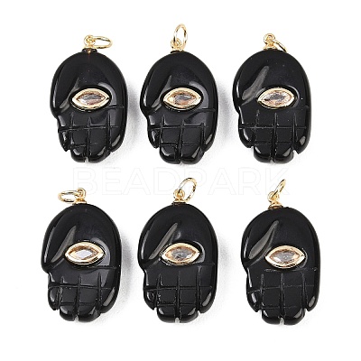 Natural Obsidian Pendants G-Z134-05B-1