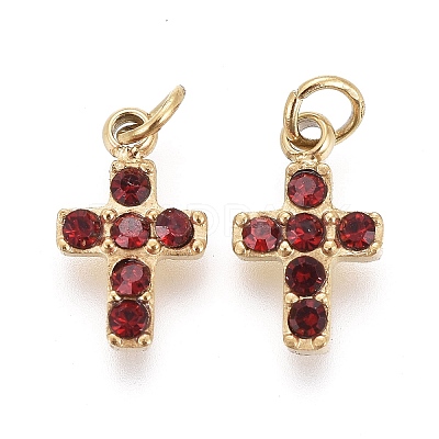 316 Surgical Stainless Steel Tiny Cross Charms X-STAS-F256-023C-G-1