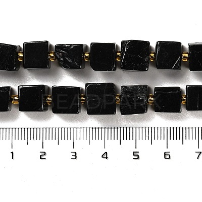 Natural Black Tourmaline Beads Strands G-G053-B08-01-1