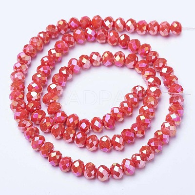 Electroplate Glass Beads Strands EGLA-A034-P2mm-B06-1