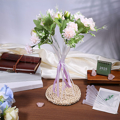 50Pcs PP Plastic Flower Water Tubes AJEW-GL0002-97C-1