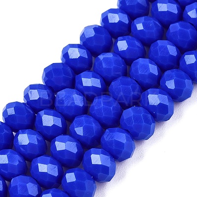 Opaque Solid Color Imitation Jade Glass Beads Strands LS-EGLA-A044-P6mm-D32-1