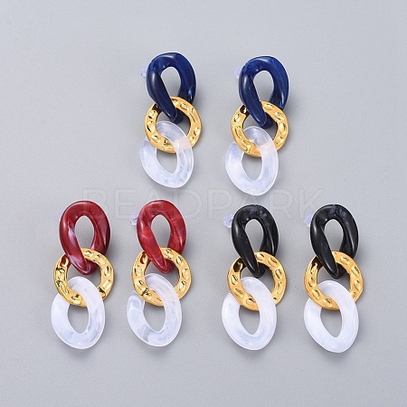 (Jewelry Parties Factory Sale)Imitation Gemstone Style Acrylic Dangle Earrings EJEW-JE03941-1