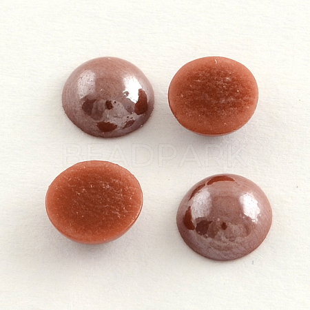 Pearlized Plated Opaque Glass Cabochons PORC-S801-8mm-29-1