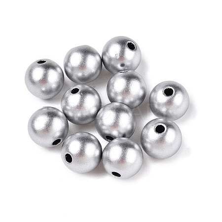 Matte Style Spray Painted Acrylic Beads ACRP-S669-8mm-01-1-1