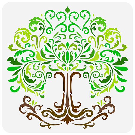 PET Hollow Out Drawing Painting Stencils DIY-WH0391-0383-1