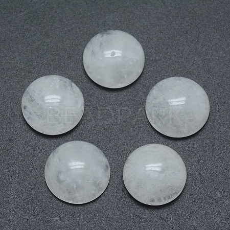 Natural Quartz Crystal Cabochons X-G-P393-R50-14mm-1