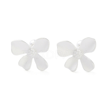 999 Fine Silver Flower Cartilage Earrings EJEW-P296-24P-1