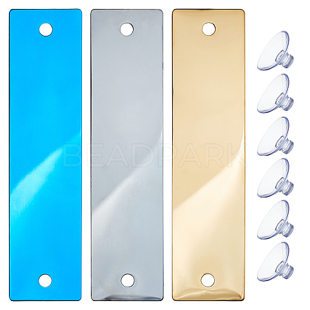 Blank Stainless Steel Plates DIY-BC0001-19-1