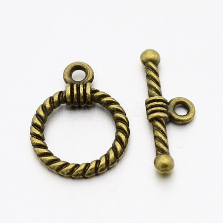Tibetan Style Alloy Toggle Clasps TIBE-EA9138Y-AB-FF-1