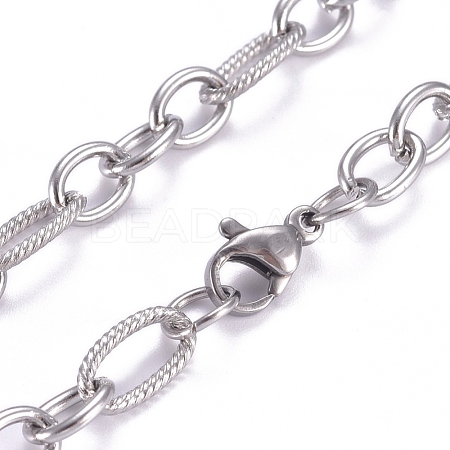 Non-Tarnish 304 Stainless Steel Figaro Chains Necklaces NJEW-G340-06P-1