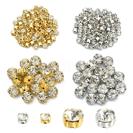 4 Style Sew on Rhinestone KK-FS0001-08-1