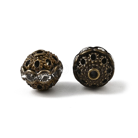 Brass Rhinestone Beads RB-A011-10mm-01AB-NF-1