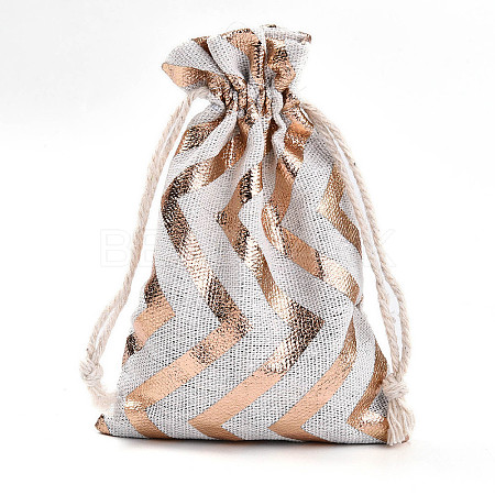 Christmas Theme Cotton Fabric Cloth Bag ABAG-H104-B22-1