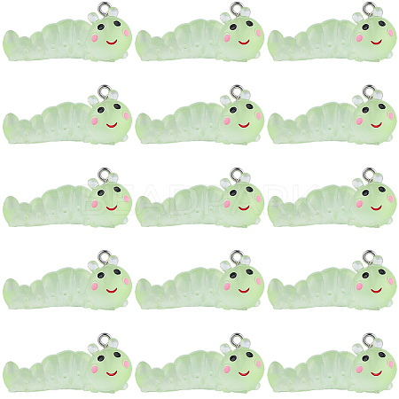 16Pcs Transparent Resin Pendants RESI-SP0001-63-1