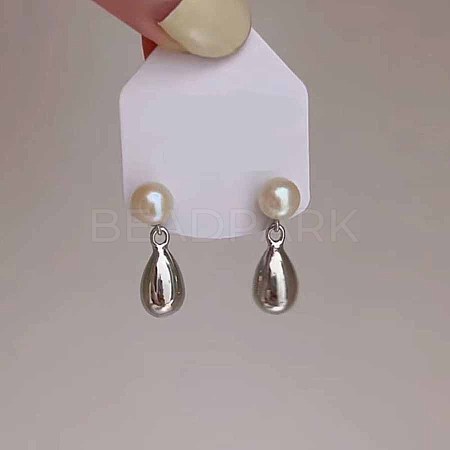 Chic Teardrop Alloy Stud Earrings for Women LK4889-9-1