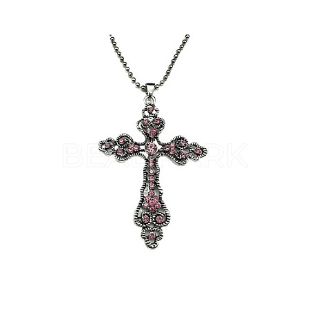 Cross Zinc Alloy Pendant Necklace NF8765-09-1