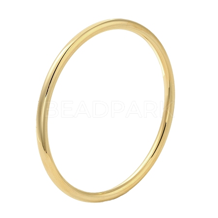 Ion Plating(IP) 304 Stainless Steel Simple Roung Ring Bangles for Women BJEW-F461-01F-G-1