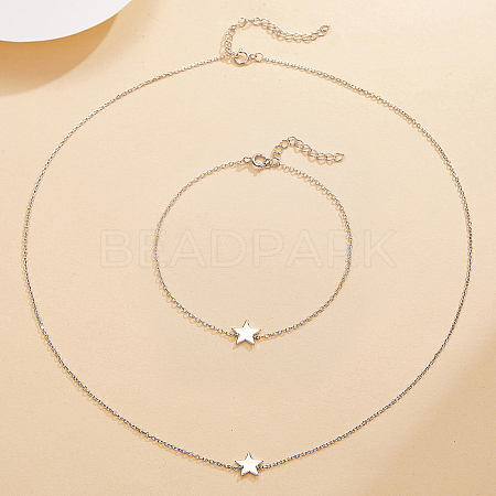 S925 Sterling Silver Star Jewelry Set FE3395-6-1