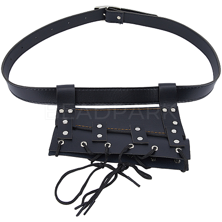 PU Leather with Alloy Waist Fencing Sheath AJEW-WH0419-04B-1