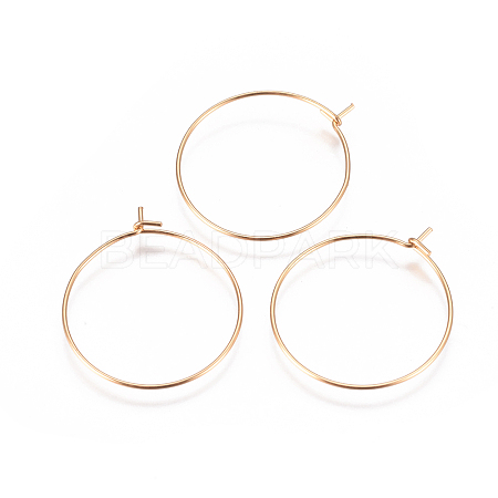 304 Stainless Steel Hoop Earrings Findings STAS-I120-60B-G-1