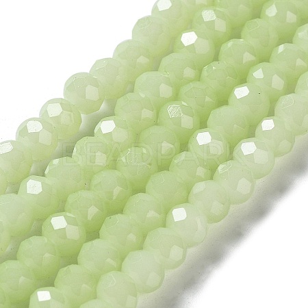 Baking Paint Imitation Jade Glass Bead Strands LS-DGLA-A034-J8MM-A21-1