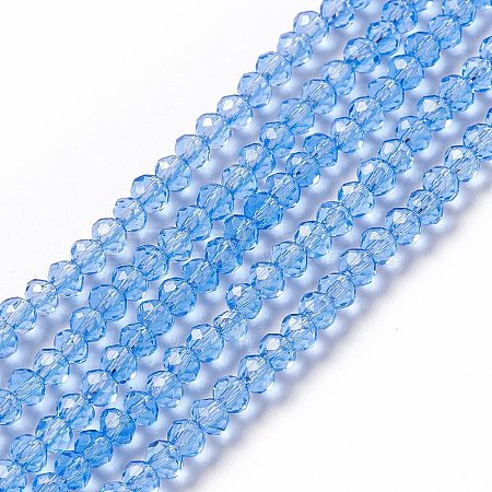 Transparent Glass Beads Strands X-GLAA-R135-2mm-16-1