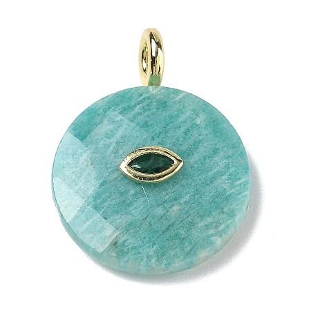Natural Amazonite Faceted Pendants G-A287-02G-15-1