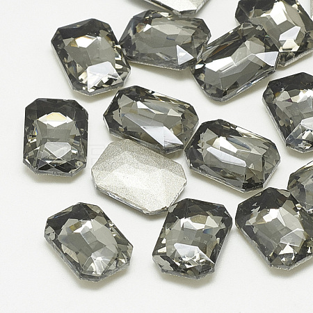 Pointed Back Glass Rhinestone Cabochons RGLA-T079-13x18mm-03-1