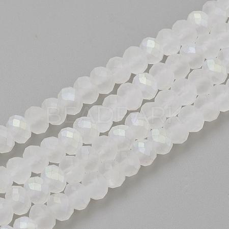 Electroplate Glass Beads Strands EGLA-S141-6mm-01E-1