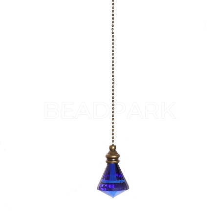 Pointed Glass Ceiling Fan Pull Chain Extenders PW-WG9165C-03-1