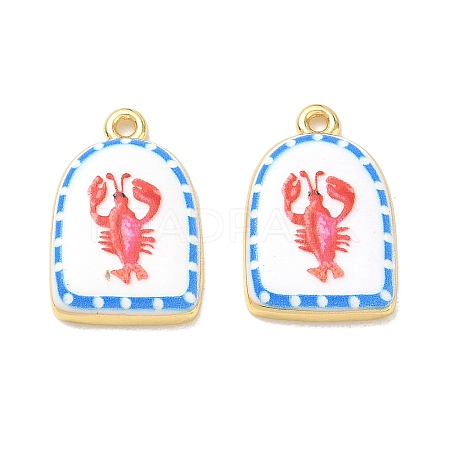 Printed Brass Pendants KK-CBAF9BC-07G-05-1